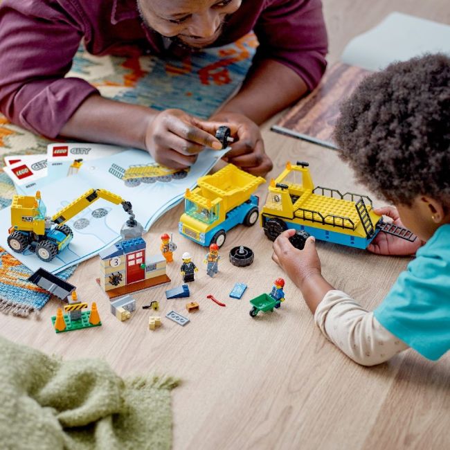 LEGO CITY CAMIOANE DE CONSTRUCTIE SI MACARA CU BILA PENTRU DEMOLARI 60391 VIVLEGO60391