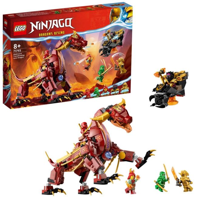 LEGO NINJAGO DRAGONUL DE LAVA TRANSFORMATOR CU VAL DE CALDURA 71793 VIVLEGO71793