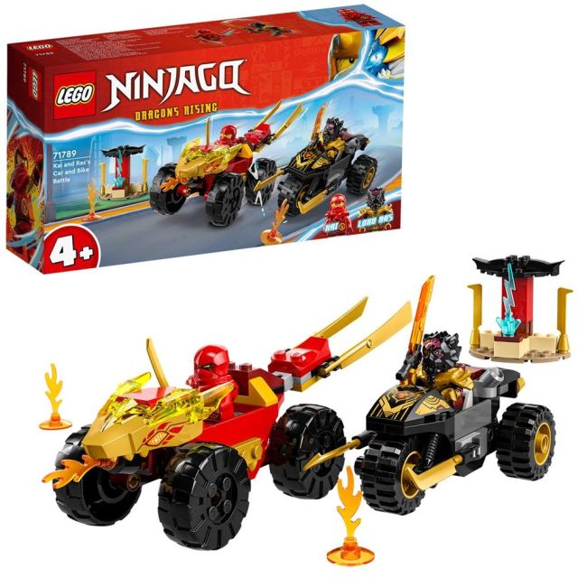 LEGO NINJAGO INFRUNTAREA DINTRE KAI A N MASINA SI RAS PE MOTOCICLETA 71789 VIVLEGO71789