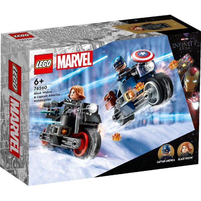 LEGO SUPER HEROES MOTOCICLETELE LUI BLACK WIDOW SI CAPTAIN AMERICA 76260 VIVLEGO76260