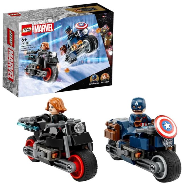 LEGO SUPER HEROES MOTOCICLETELE LUI BLACK WIDOW SI CAPTAIN AMERICA 76260 VIVLEGO76260