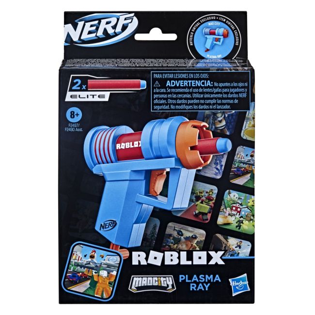 NERF BLASTER ROBLOX MICROSHOTS MAD CITY PLASMA RAY VIVF2490_F2497