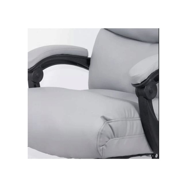 Scaun directorial off 422, perne duble, piele ecologica, suport picioare retractabil, mecanism a-sincron, 120 kg drm10137