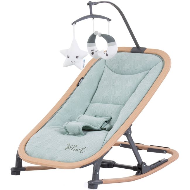 Scaunel balansoar chipolino velvet aloe wood hubshevl02303al