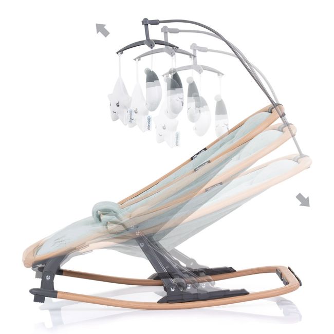 Scaunel balansoar chipolino velvet aloe wood hubshevl02303al