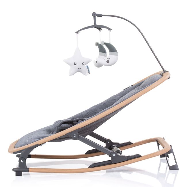 Scaunel balansoar chipolino velvet graphite wood hubshevl02301gt