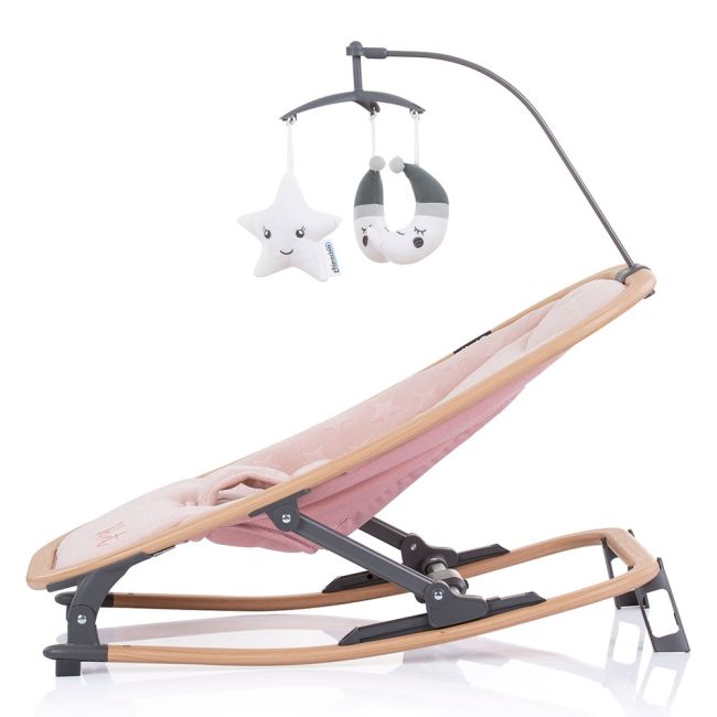 Scaunel balansoar chipolino velvet rose water wood hubshevl02305rw