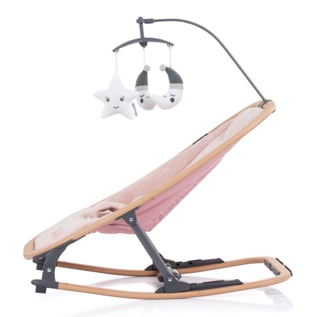 Scaunel balansoar chipolino velvet rose water wood hubshevl02305rw