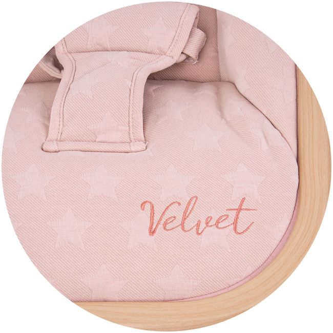 Scaunel balansoar chipolino velvet rose water wood hubshevl02305rw