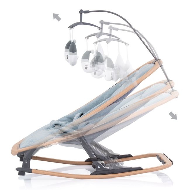 Scaunel balansoar chipolino velvet sky wood hubshevl02304sk