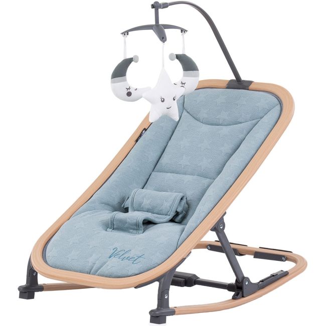 Scaunel balansoar chipolino velvet sky wood hubshevl02304sk