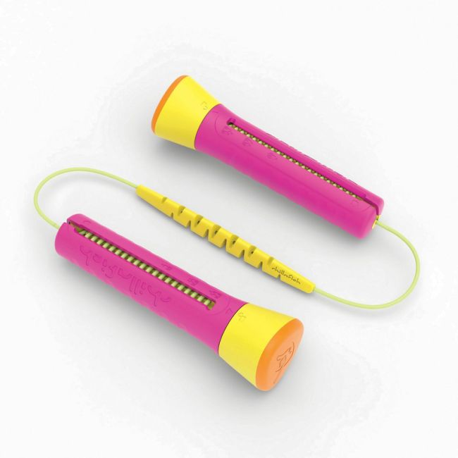 Coarda de sarit cu lungime reglabila Skibbi, Lungime de la 20 cm la 3 m, Pentru 4 ani + si adulti, Chillafish, Fucshia BYNCPSB01FUS