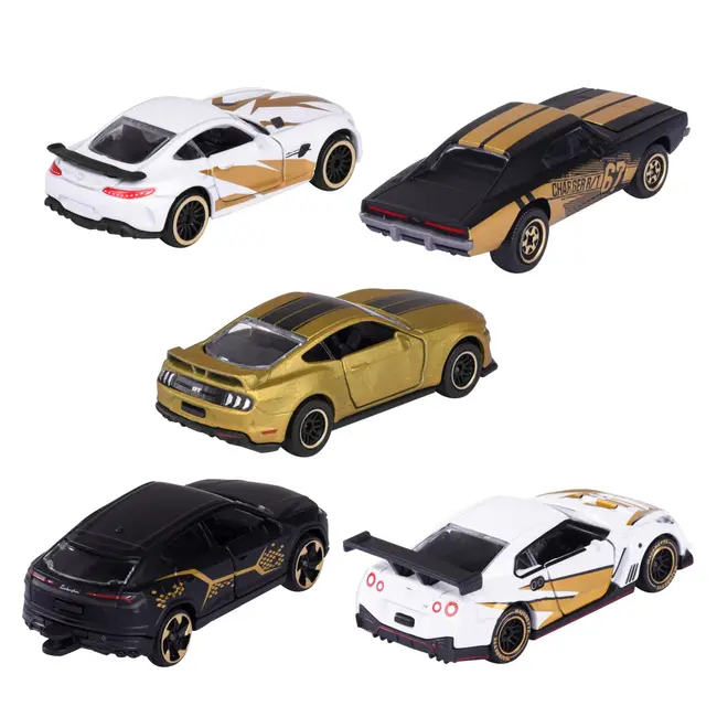 MAJORETTE SET 5 MASINUTE METALICE EDITIE LIMITATA 7.5CM VIV212054031