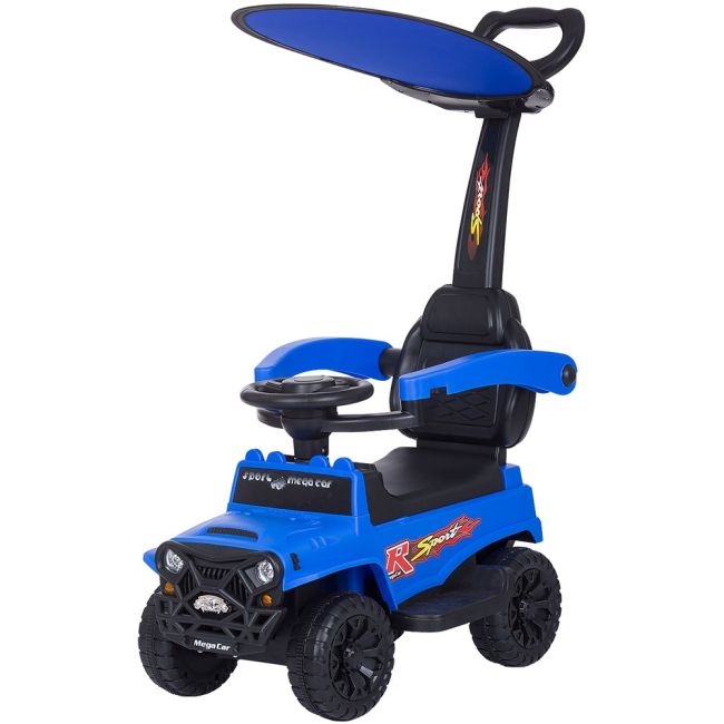 Masinuta de impins chipolino safari blue cu maner si copertina hubrocsaf02105bl