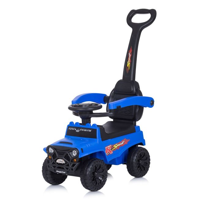 Masinuta de impins chipolino safari blue cu maner si copertina hubrocsaf02105bl