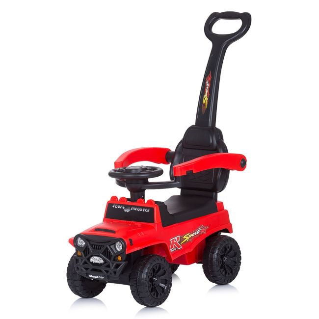 Masinuta de impins chipolino safari red cu maner si copertina hubrocsaf02102re