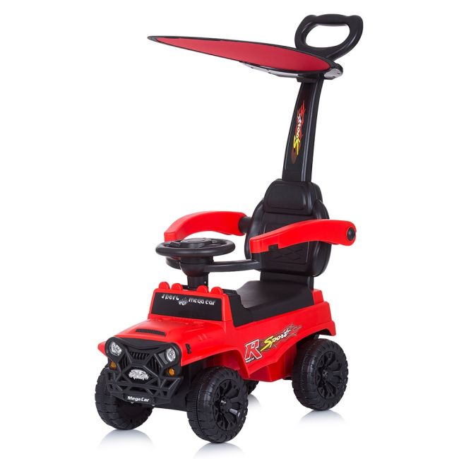 Masinuta de impins chipolino safari red cu maner si copertina hubrocsaf02102re