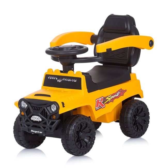 Masinuta de impins chipolino safari yellow cu maner si copertina hubrocsaf02103ye