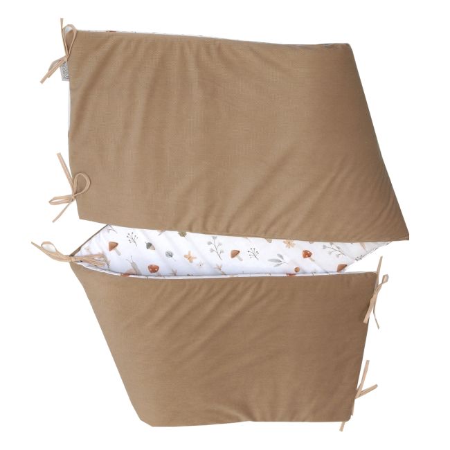 Aparatoare Laterala Patut, 2 Fete, Comori Din Natura, Velvet Bej, 180 X 35 Cm Pjb84949