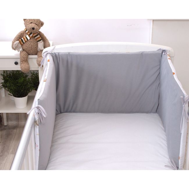 Aparatoare Laterala Patut, 2 Fete, Roar!, Velvet Gri, 180 X 35 Cm Pjb84551