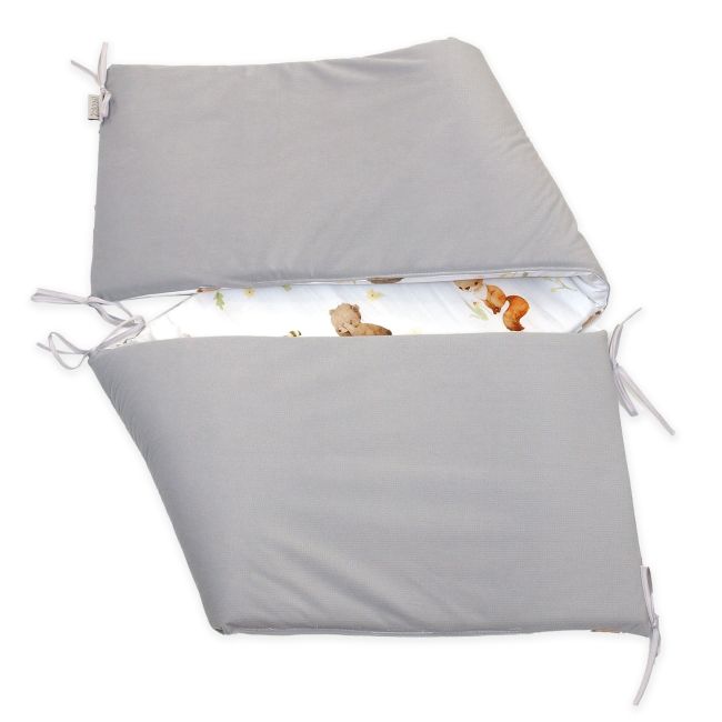 Aparatoare Laterala Patut, 2 Fete, Roar!, Velvet Gri, 180 X 35 Cm Pjb84551