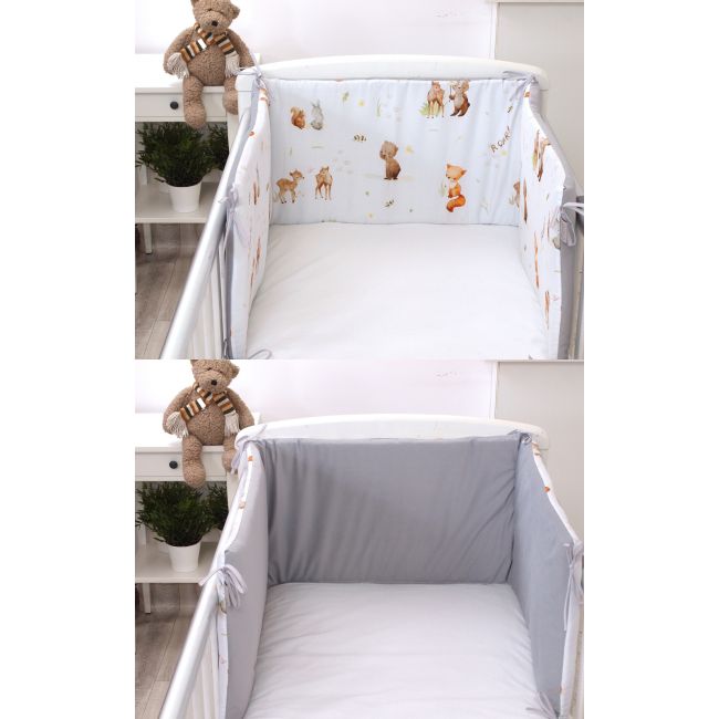 Aparatoare Laterala Patut, 2 Fete, Roar!, Velvet Gri, 180 X 35 Cm Pjb84551