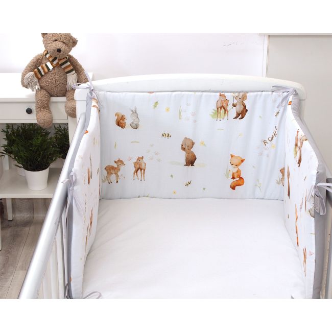 Aparatoare Laterala Patut, 2 Fete, Roar!, Velvet Gri, 180 X 35 Cm Pjb84551