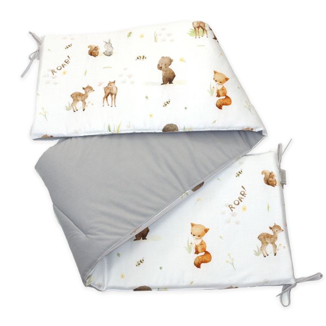 Aparatoare Laterala Patut, 2 Fete, Roar!, Velvet Gri, 180 X 35 Cm Pjb84551