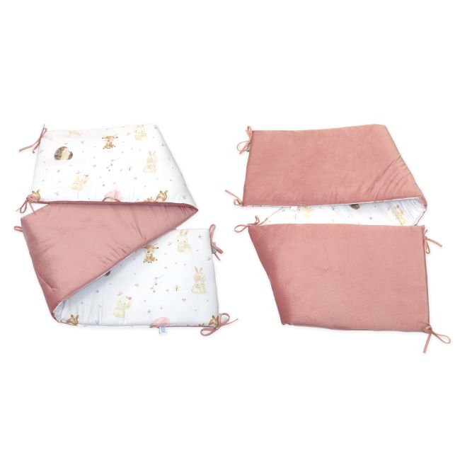 Aparatoare Laterala Patut, 2 Fete, Sweet Velvet Rose, 180 X 35 Cm Pjb84543