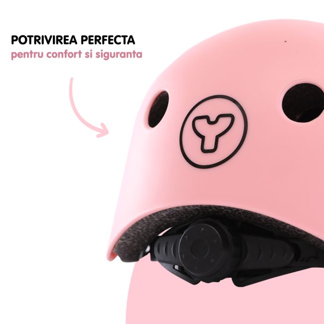 Casca protectie Yvolution 44-52 cm Pink ERFYV-YA21P9