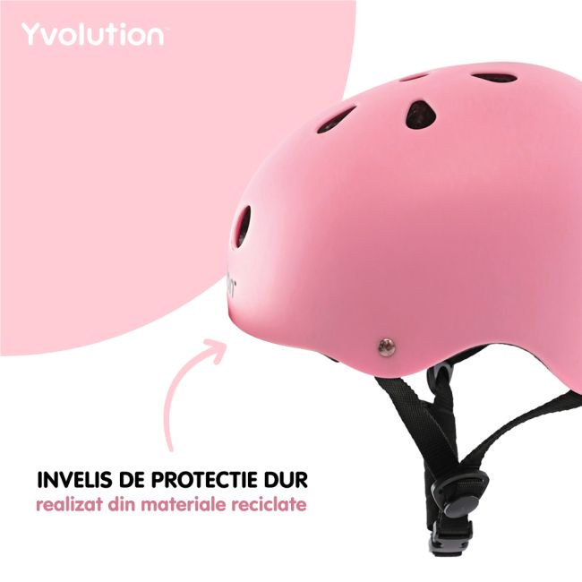 Casca protectie Yvolution 44-52 cm Pink ERFYV-YA21P9