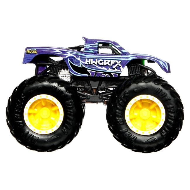 HOT WHEELS MONSTER TRUCK CAMION PODIUM CRASHER CU CULORI SCHIMBATOARE SCARA 1:64 VIVMTHGX06_HGX08