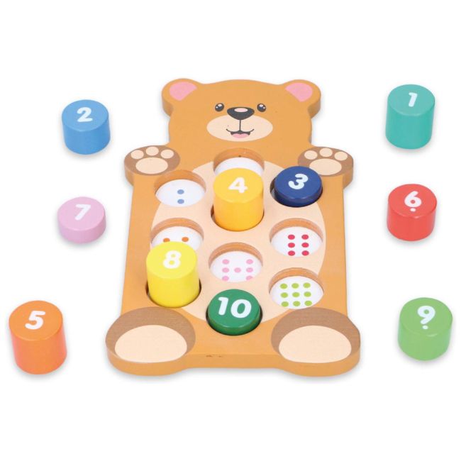 Joc educativ din lemn cu numere Marionette 11 piese ERFED67975