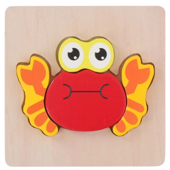Puzzle din lemn Marionette Crab 5 piese ERFED68040-CRA