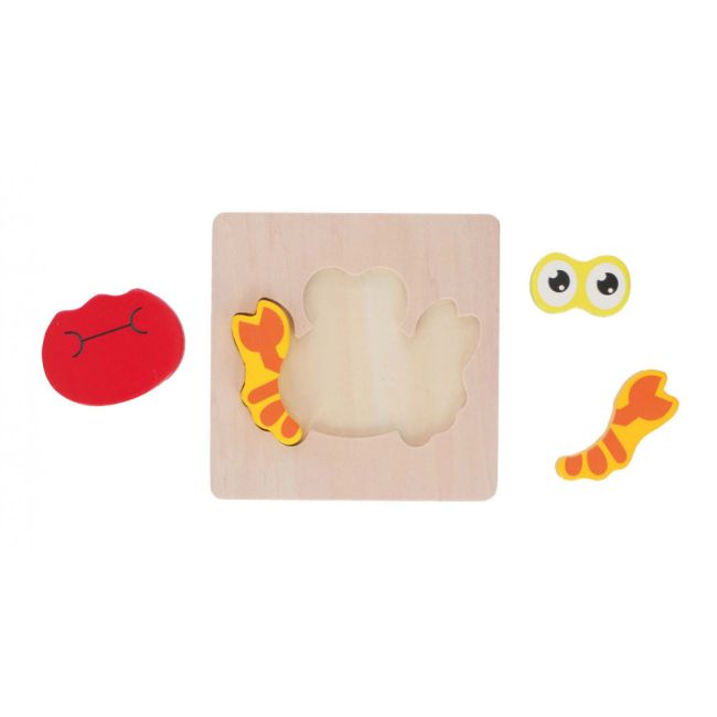 Puzzle din lemn Marionette Crab 5 piese ERFED68040-CRA