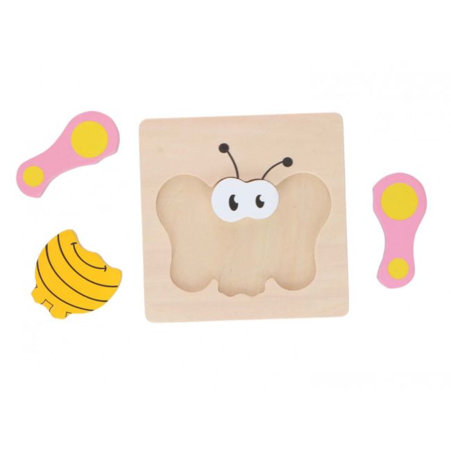 Puzzle din lemn Marionette Fluture 5 piese ERFED68040-FLU