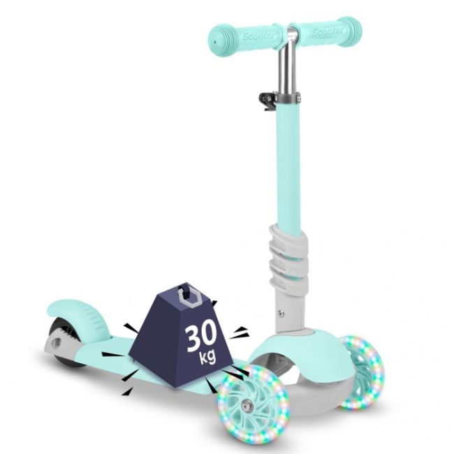 Trotineta 3 in 1 cu roti cu led ricokids buggy 765301 - mint edeedi765301