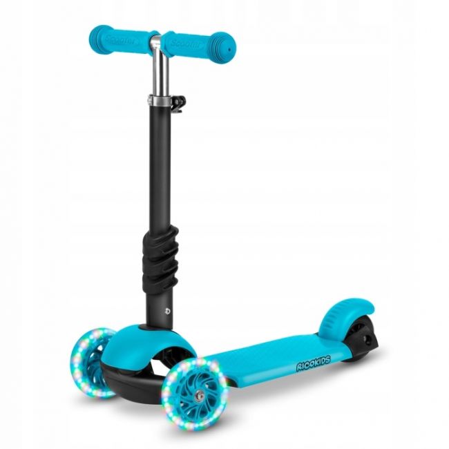 Trotineta 3 in 1 cu roti cu led ricokids buggy 765302 - albastru edeedi765302