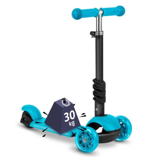 Trotineta 3 in 1 cu roti cu led ricokids buggy 765302 - albastru edeedi765302