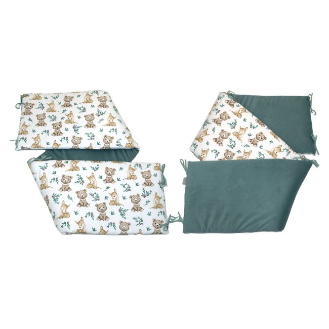 Aparatoare Laterala Patut, 2 Fete, Teddy, Velvet Khaki, 180 X 35 Cm Pjb85030