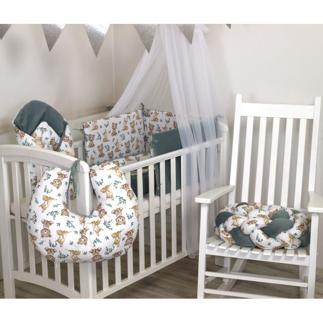 Aparatoare Laterala Patut, 2 Fete, Teddy, Velvet Khaki, 180 X 35 Cm Pjb85030