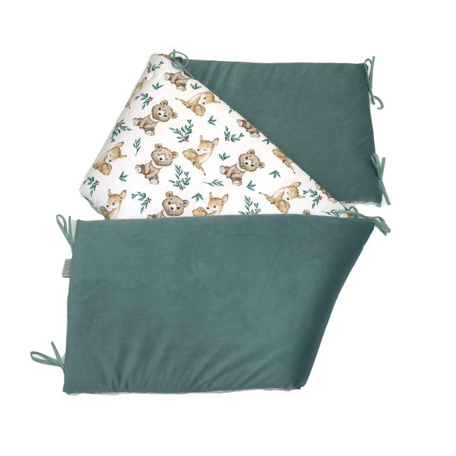 Aparatoare Laterala Patut, 2 Fete, Teddy, Velvet Khaki, 180 X 35 Cm Pjb85030