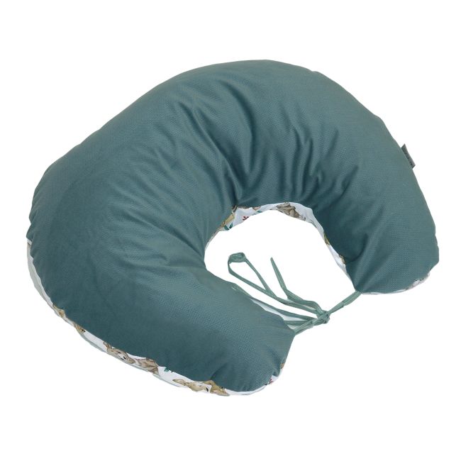 Perna Pentru Gravide Si Alaptare, Husa Detasabila Cu Fata Dubla, Bumbac Si Catifea, Si Umplutura Antialergica Babysoft  , Teddy Khaki, Amy Pjb85029