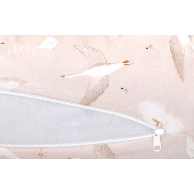 Perna Pentru Gravide Si Alaptare, Husa Detasabila Din Bumbac 100% Si Umplutura Antialergica Babysoft  , Gasca Bej, Amy Pjb84272