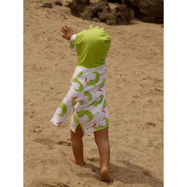 Poncho Baie UPF50 +, Zoocchini, 0-12 Luni, Alligator KRTZOO1005
