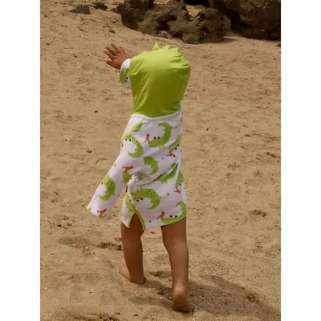 Poncho Baie UPF50 +, Zoocchini, 0-12 Luni, Alligator KRTZOO1005