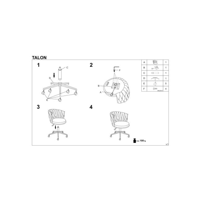Scaun birou hm talon bej drm10145