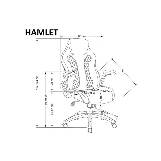 Scaun directorial hm hamlet negru drm10144
