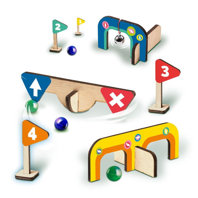 Joc de petrecere - Golf cu bile si teren de minigolf din lemn TSG02302