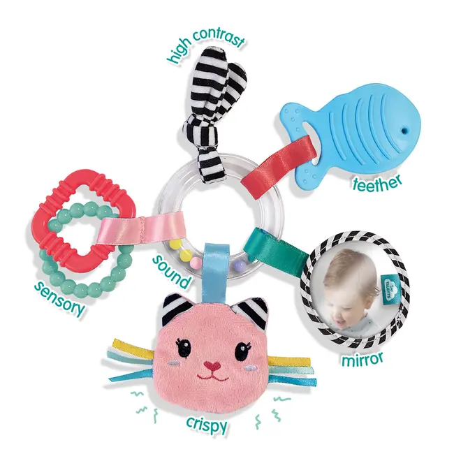 Jucarie senzoriala bebelusi - Inel cu activitati pisica Katy TSG13124